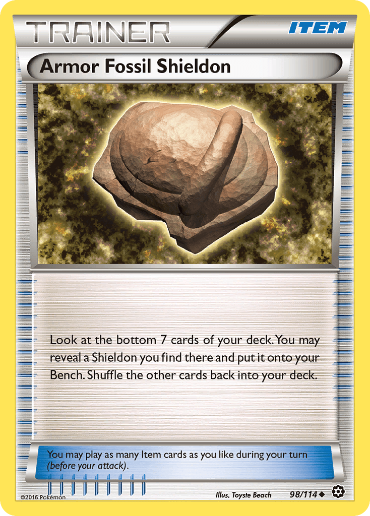 Armor Fossil Shieldon Pokémon card