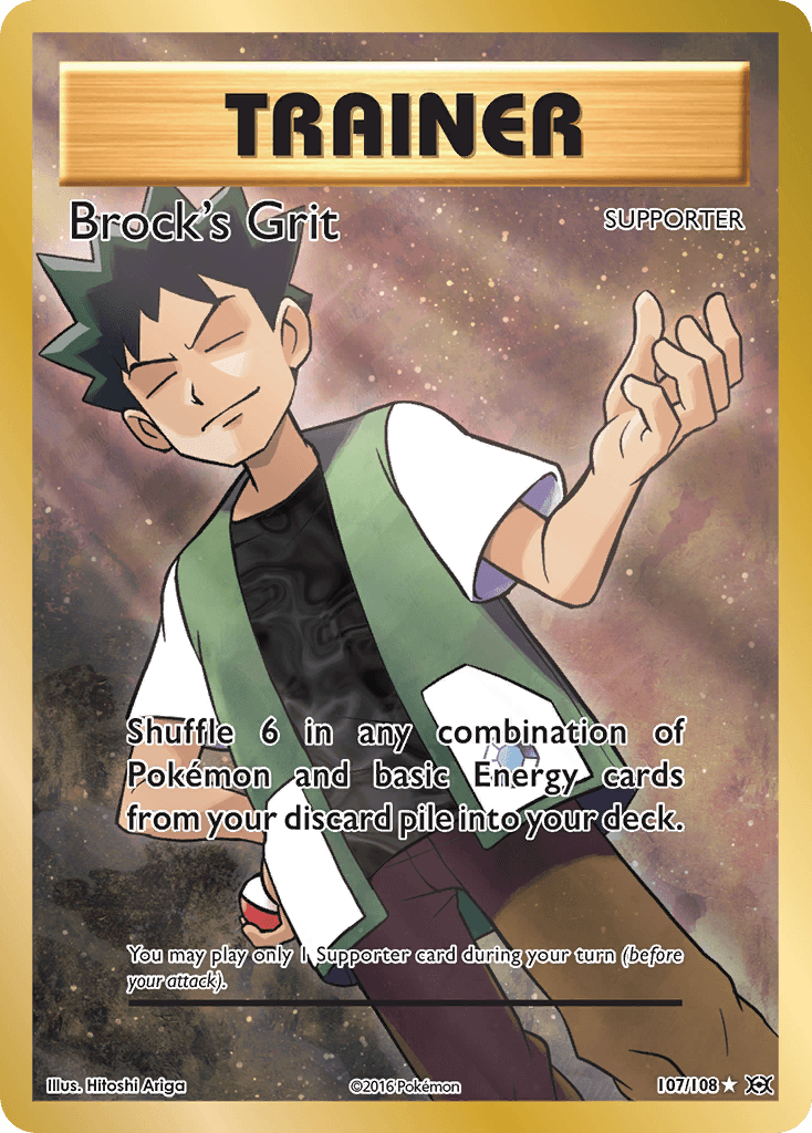 Brock's Grit Pokémon card