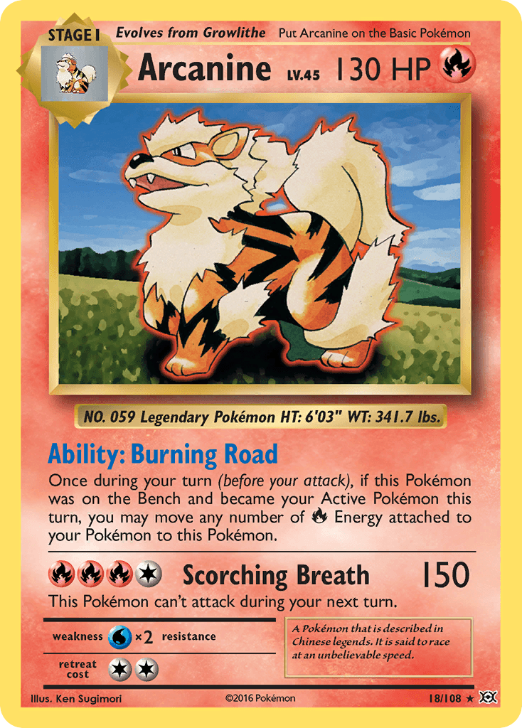 Arcanine from Evolutions