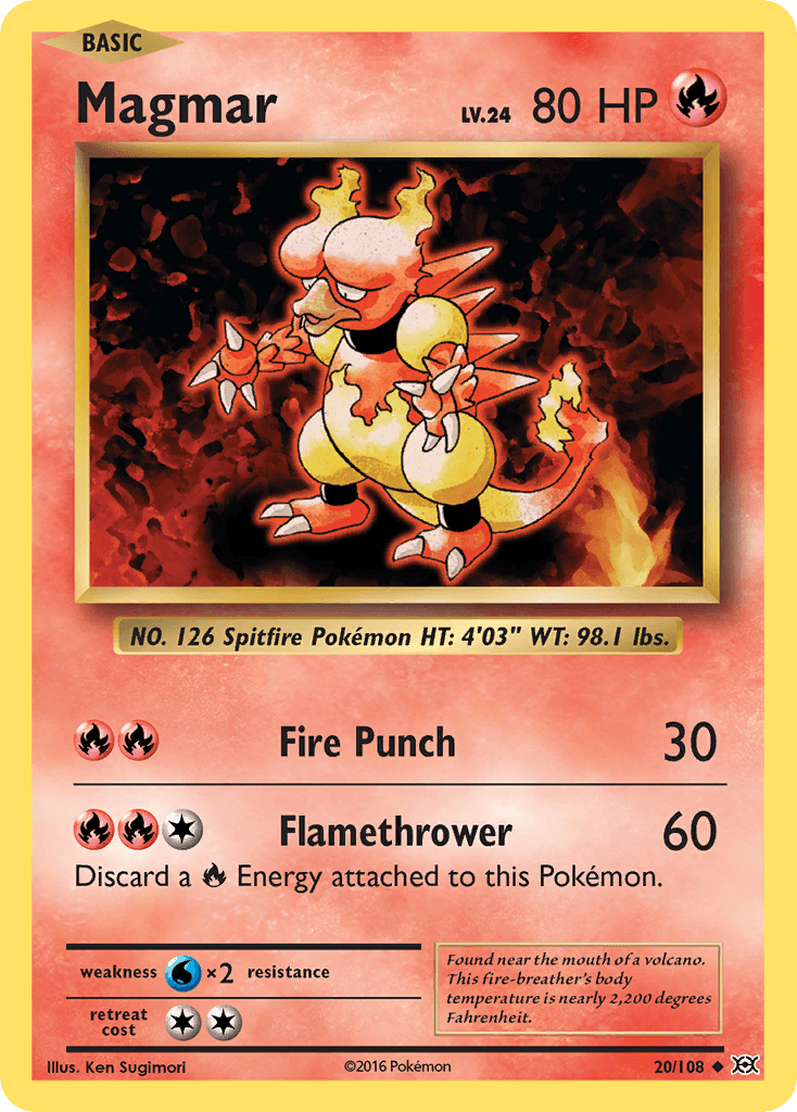 Magmar Pokémon card