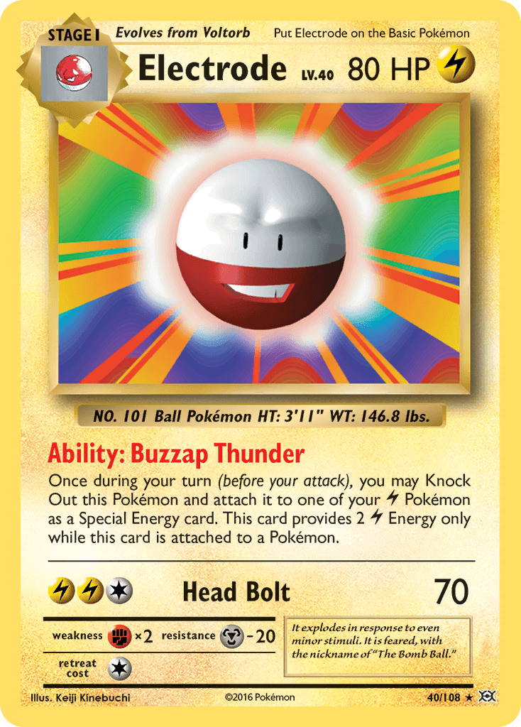 Electrode Pokémon card