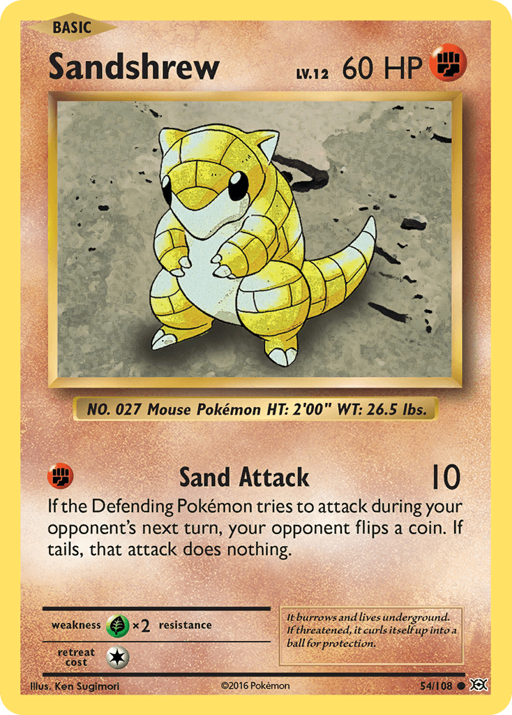 Sandshrew Pokémon card