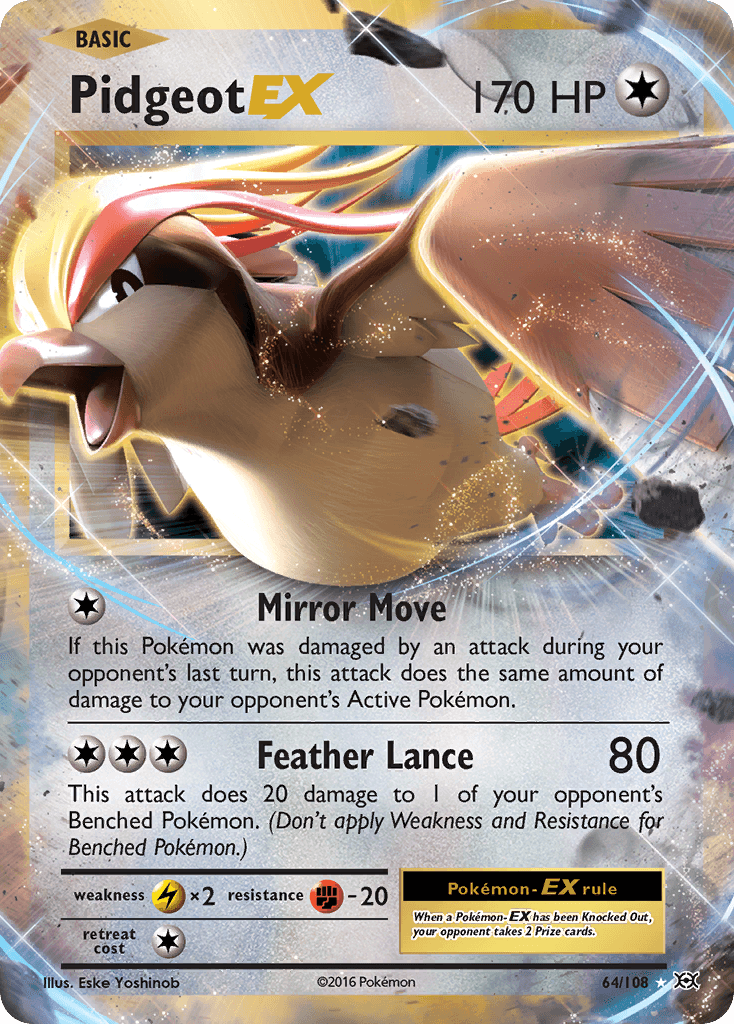 Pidgeot-EX Pokémon card