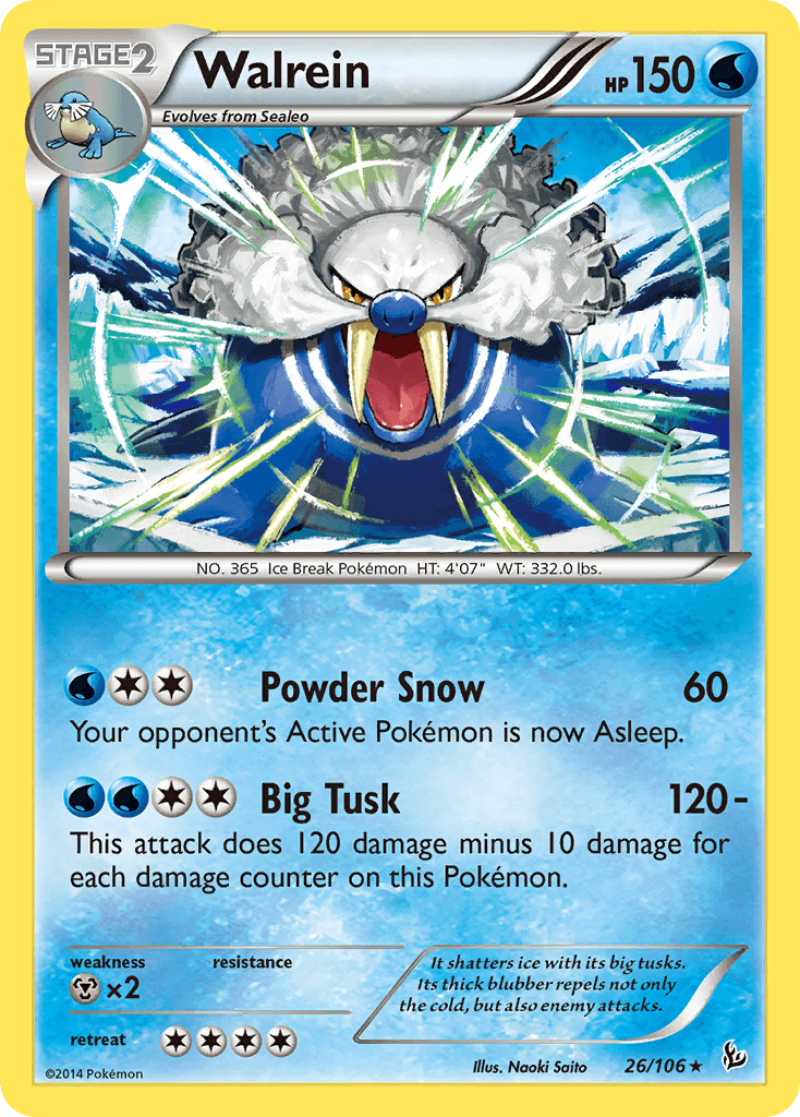 Walrein Pokémon card