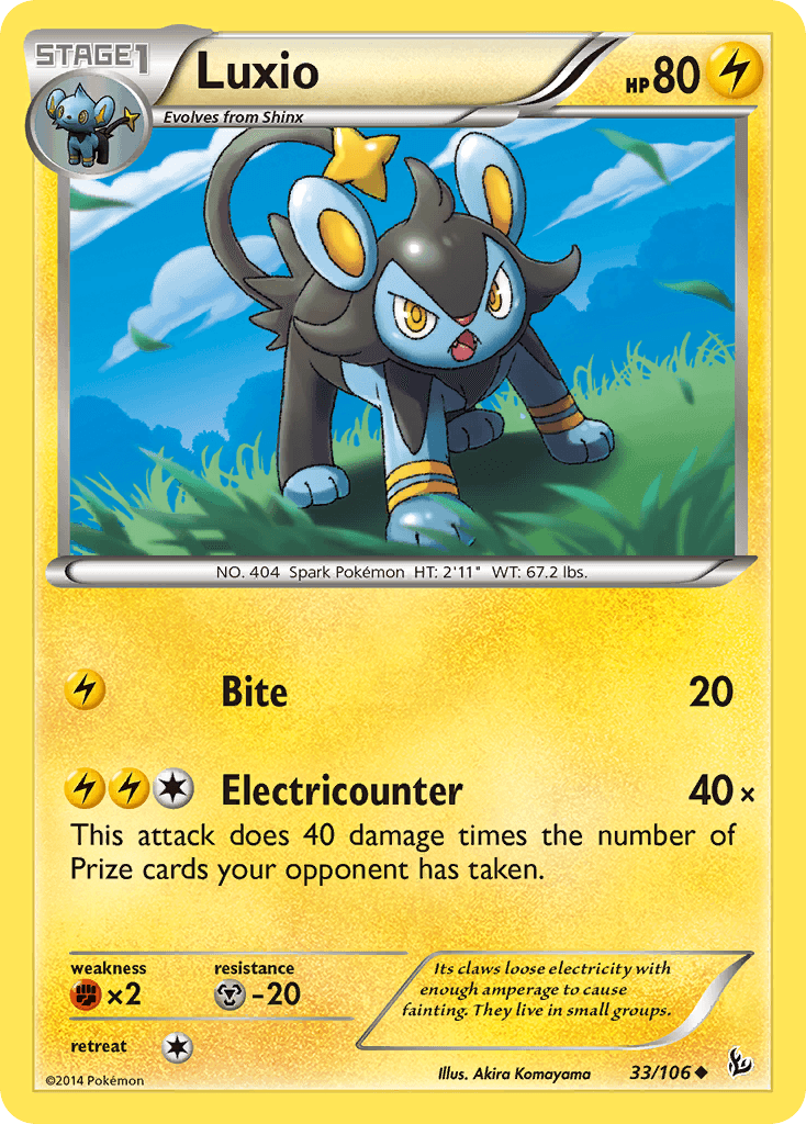 Luxio Pokémon card