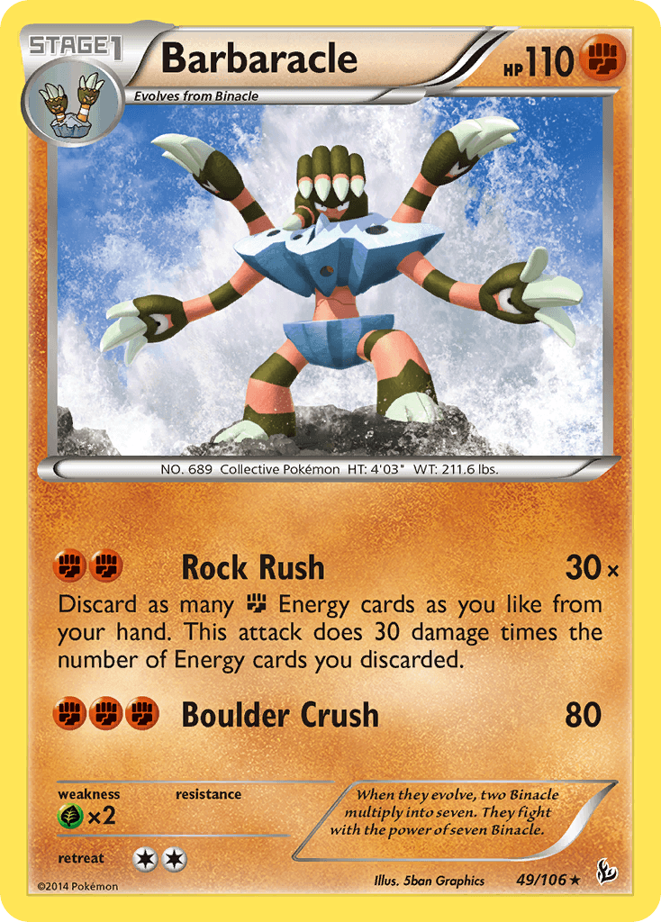 Barbaracle Pokémon card
