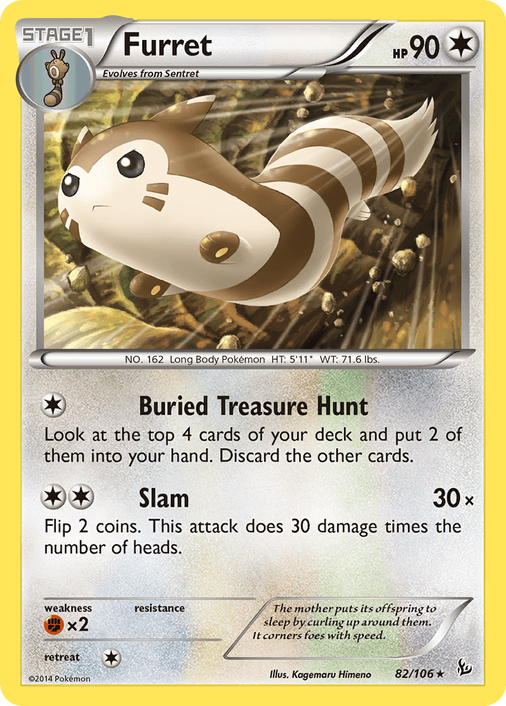 Furret Pokémon card