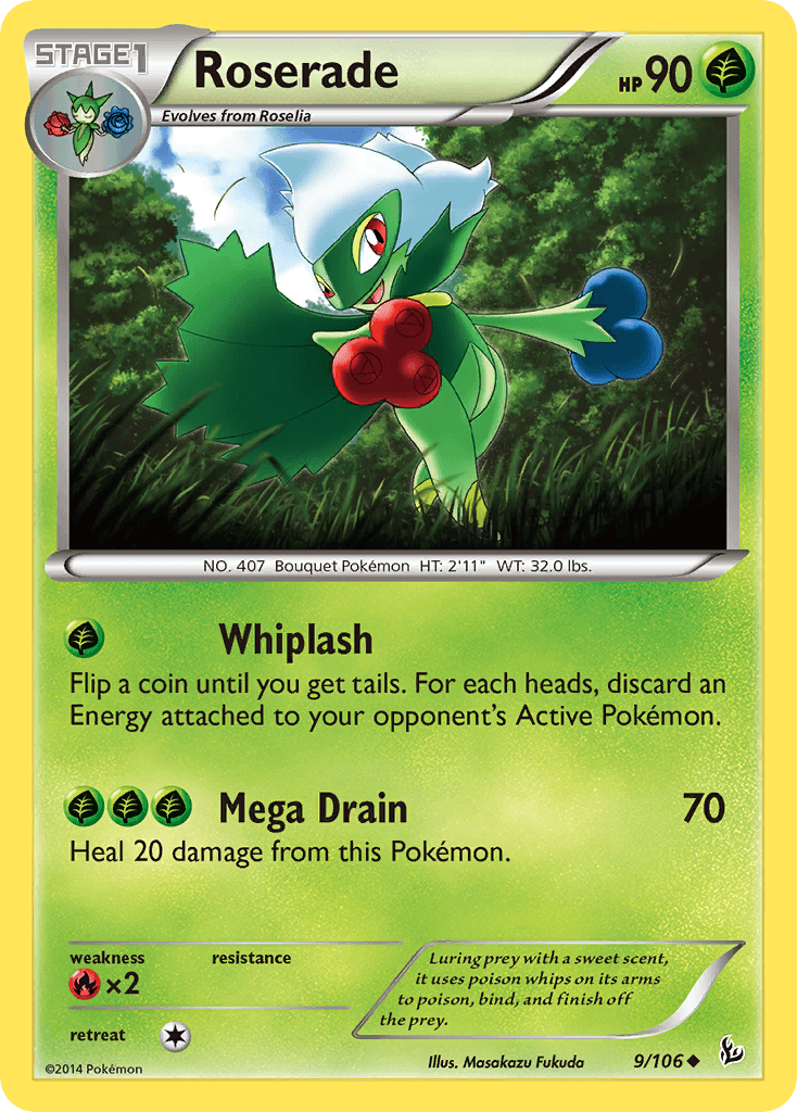 Roserade Pokémon card