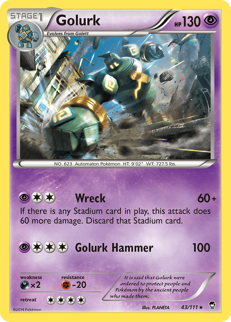 Golurk Pokémon card