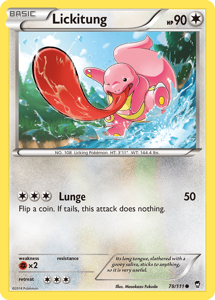 Lickitung Pokémon card