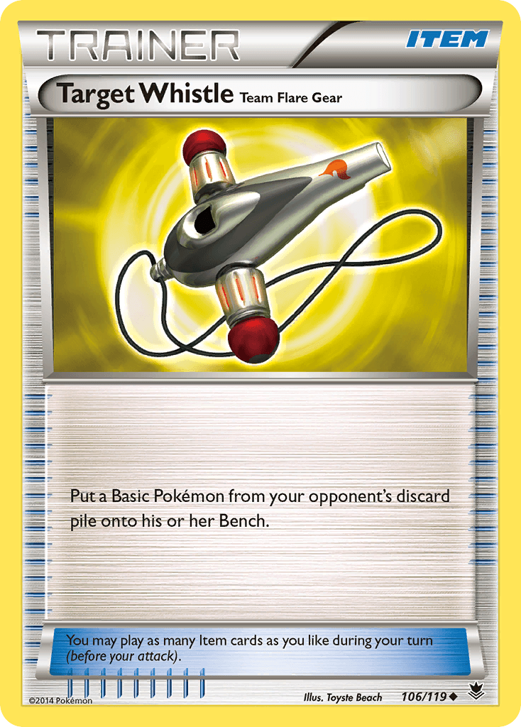 Target Whistle Team Flare Gear Pokémon card