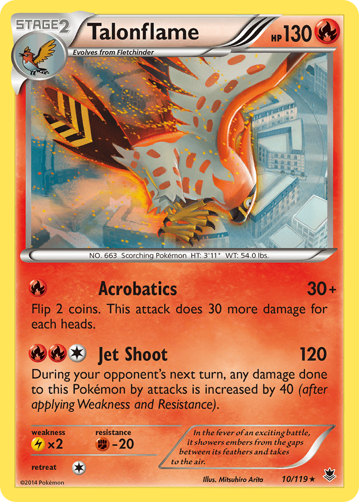 Talonflame Pokémon card
