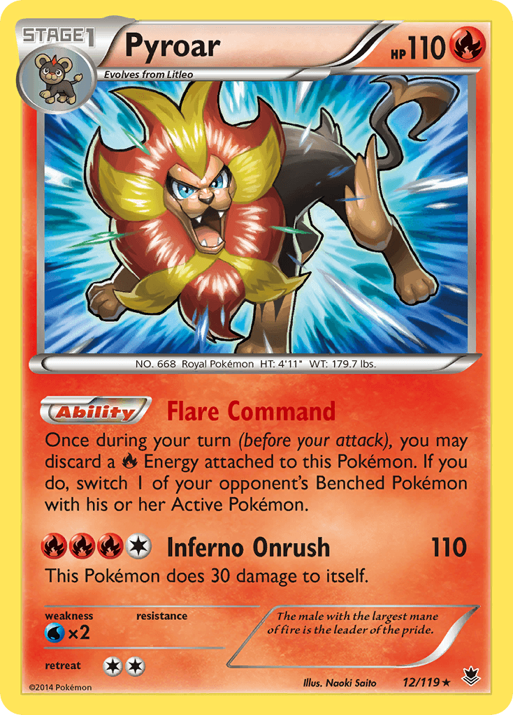 Pyroar Pokémon card