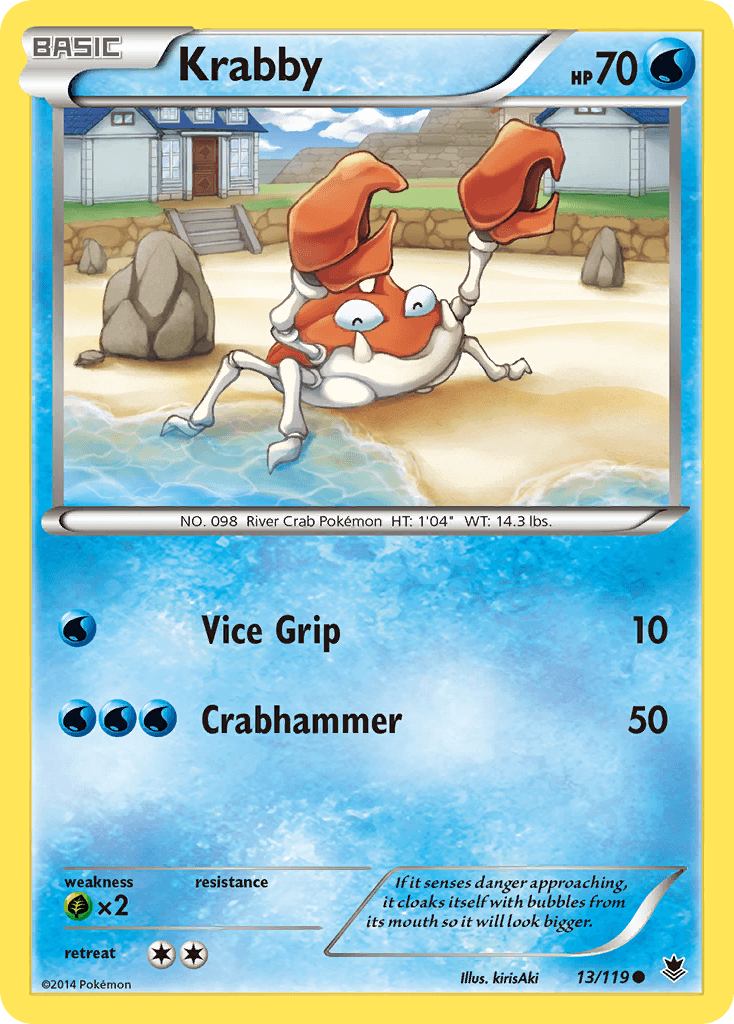 Krabby Pokémon card