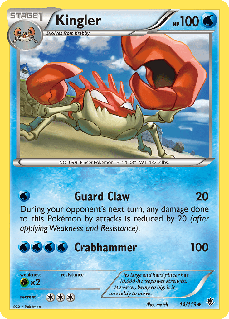 Kingler Pokémon card