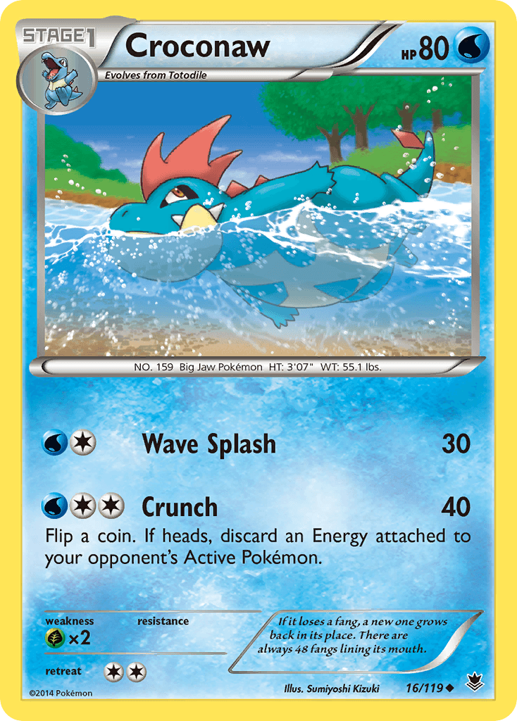 Croconaw Pokémon card