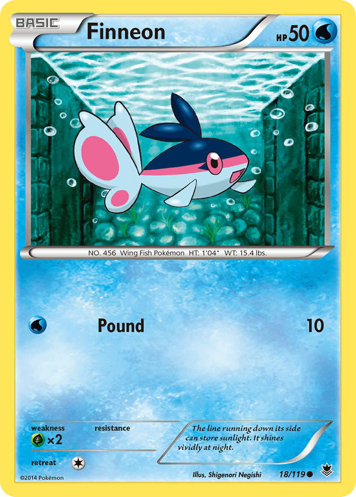 Finneon Pokémon card