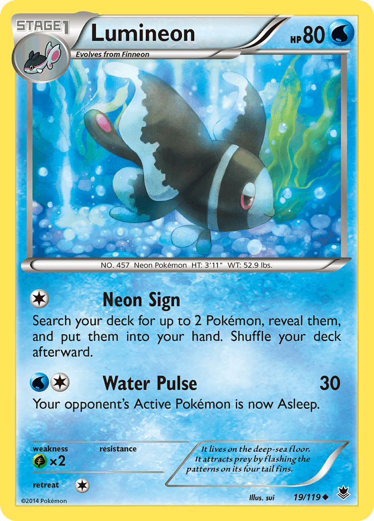Lumineon Pokémon card