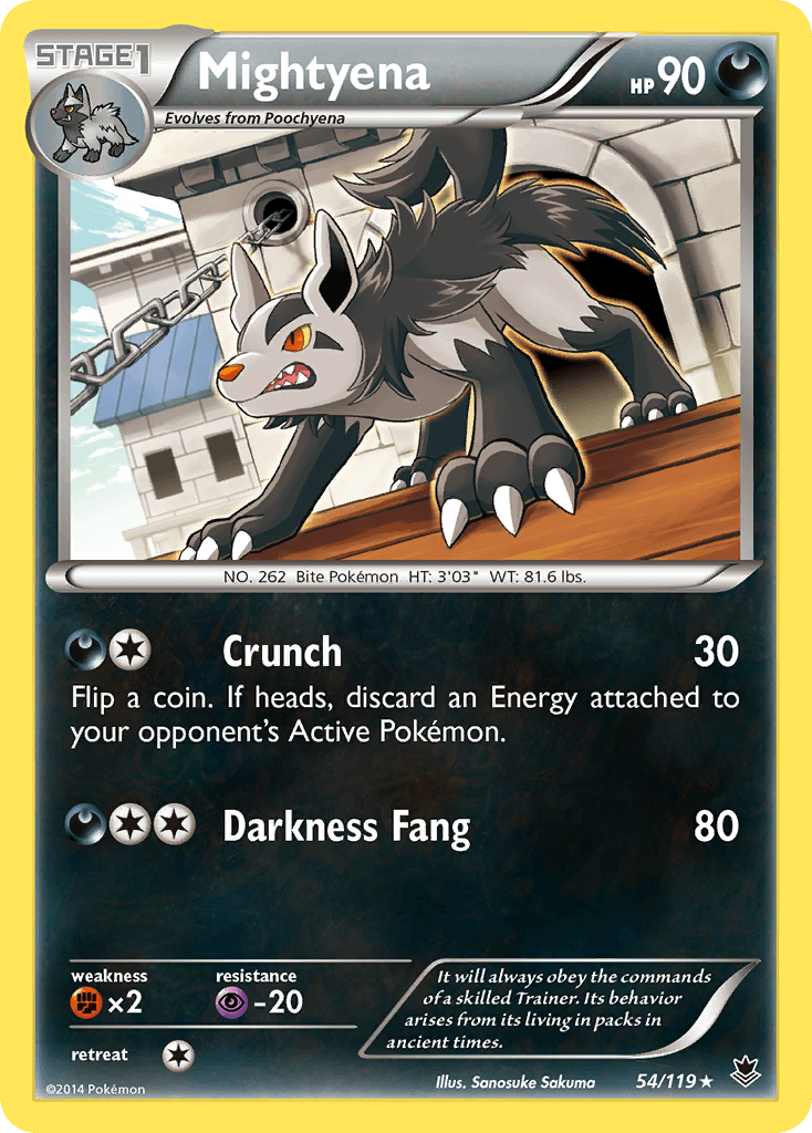 Mightyena Pokémon card