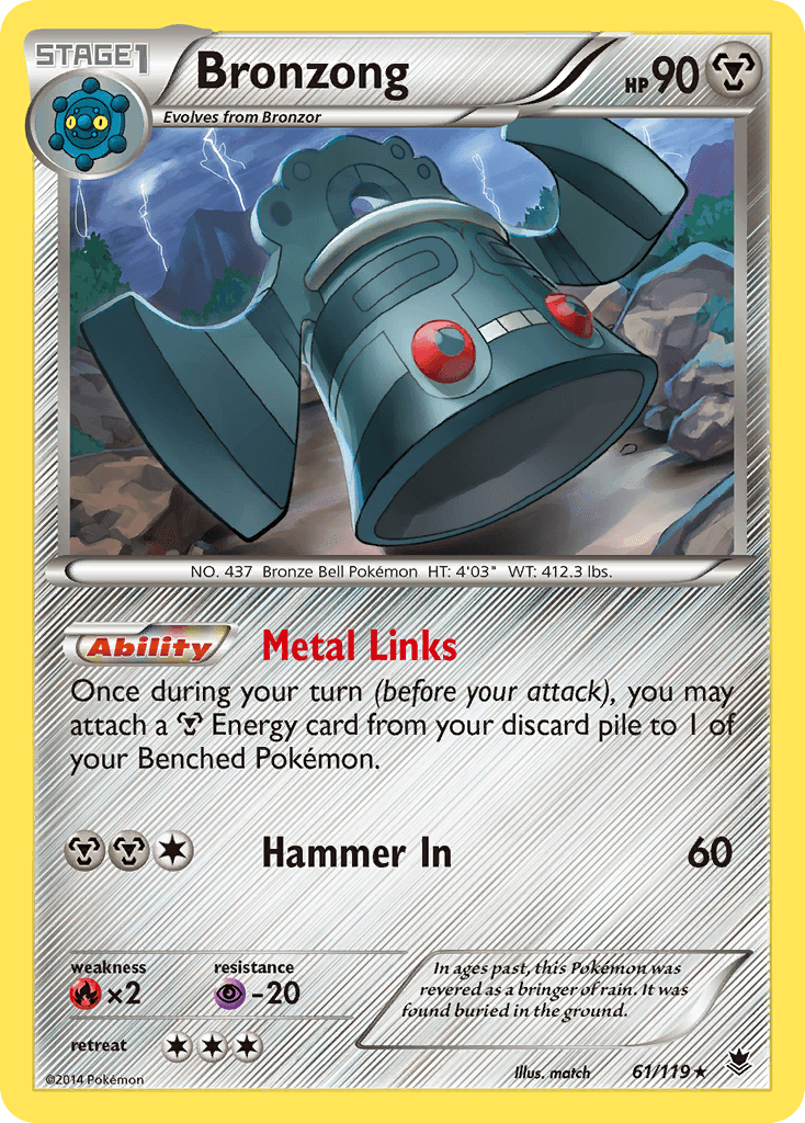 Bronzong Pokémon card