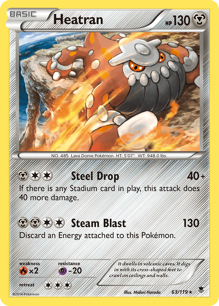 Heatran Pokémon card