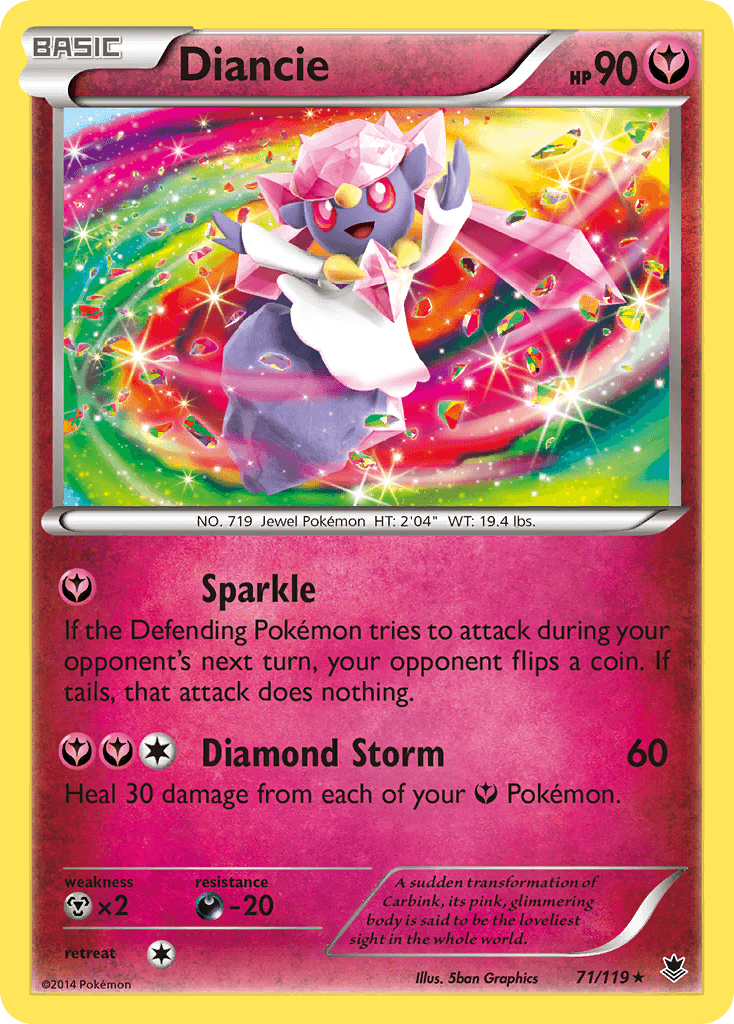 Diancie Pokémon card