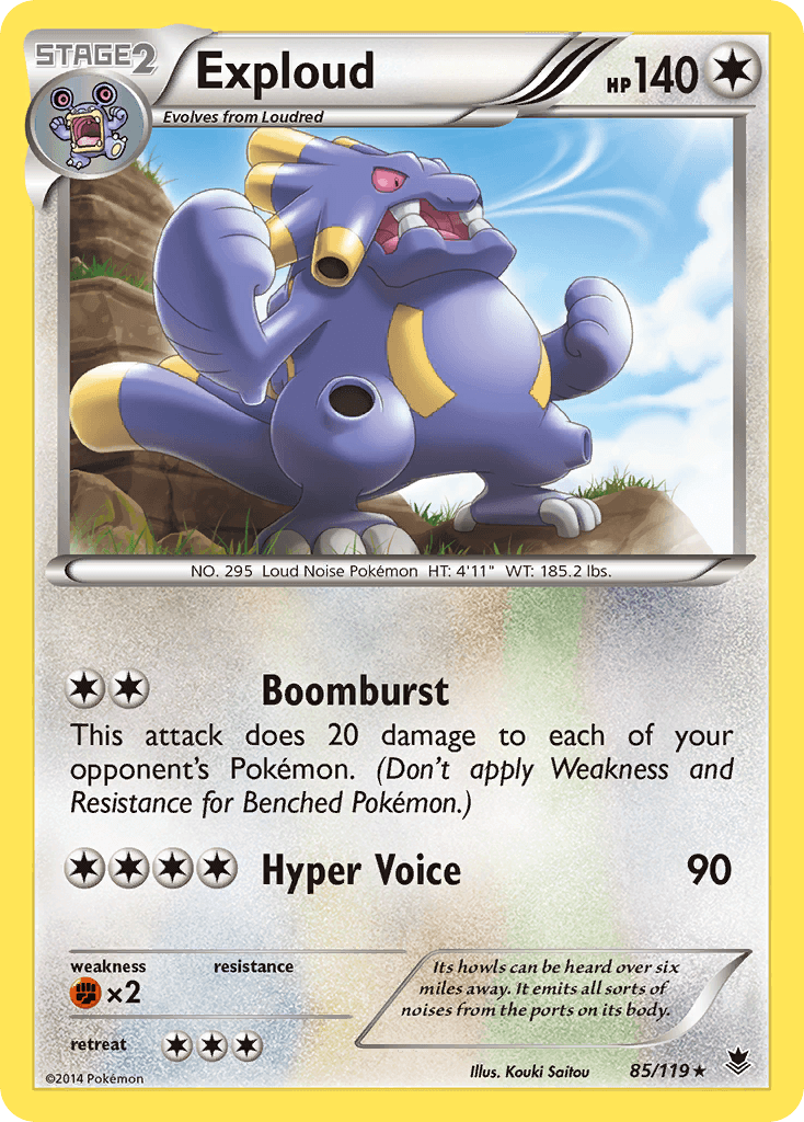Exploud Pokémon card