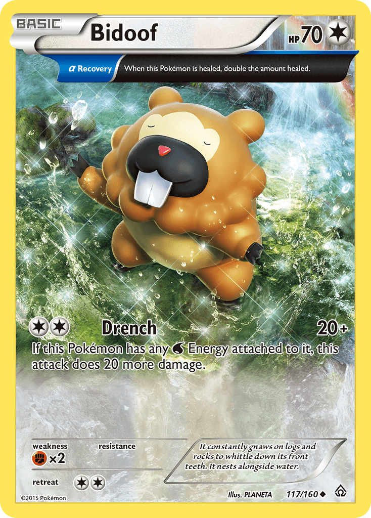 Bidoof Pokémon card