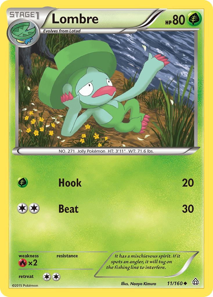 Lombre Pokémon card