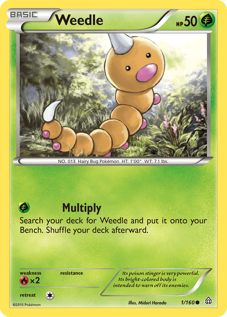 Weedle Pokémon card