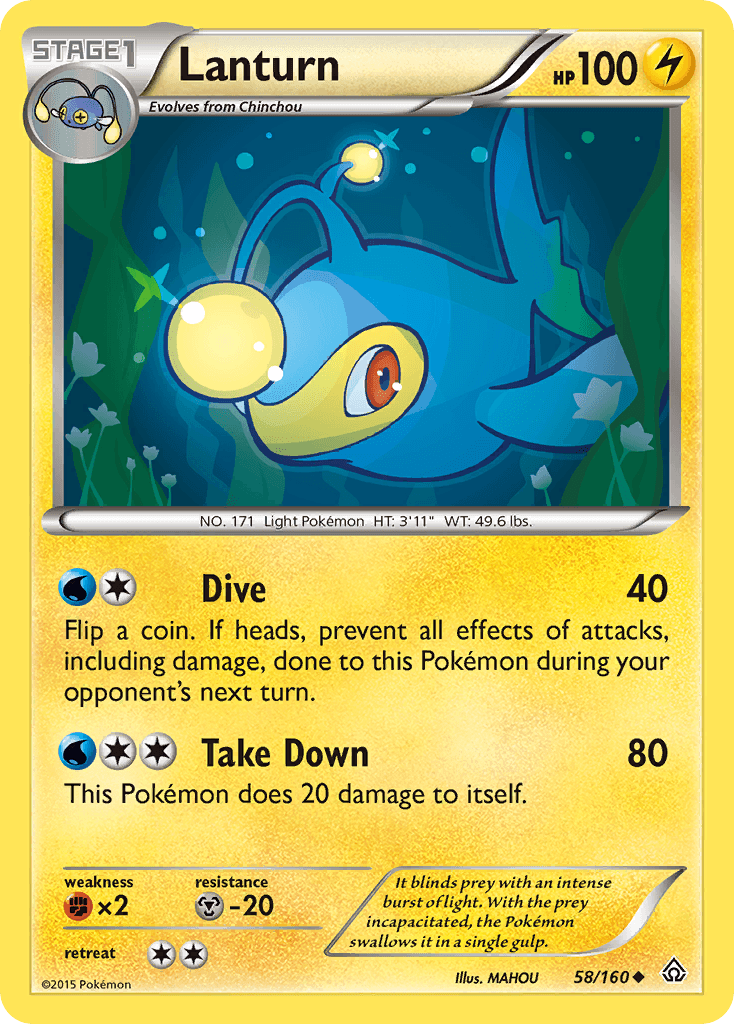 Lanturn Pokémon card