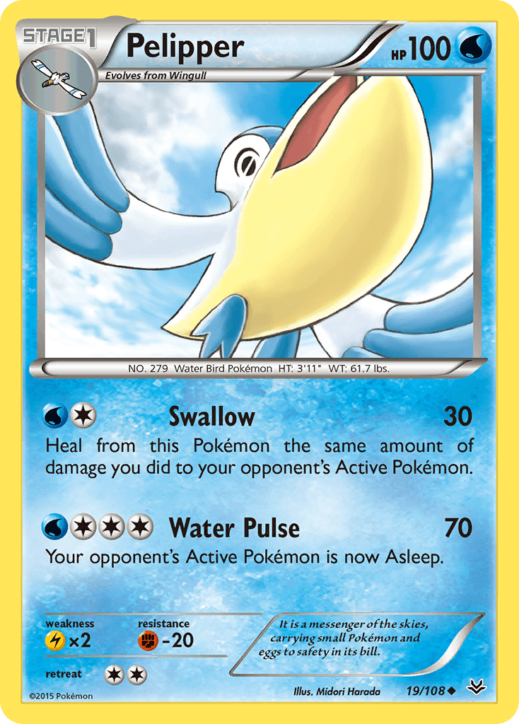 Pelipper Pokémon card