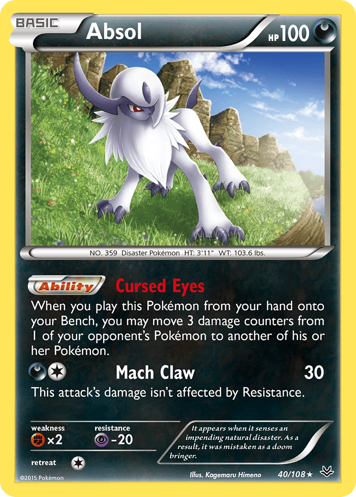 Absol Pokémon card