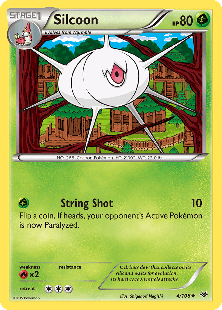 Silcoon Pokémon card