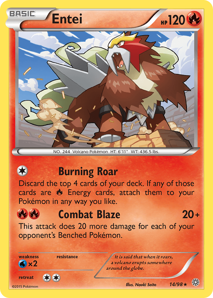 Entei Pokémon card