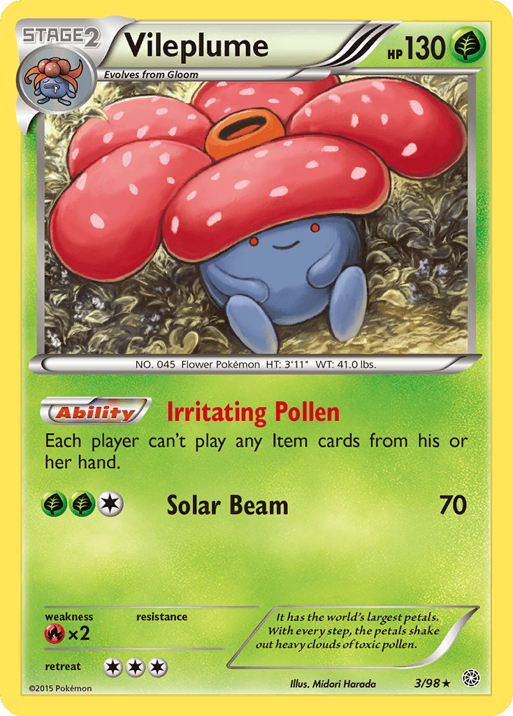 Vileplume Pokémon card