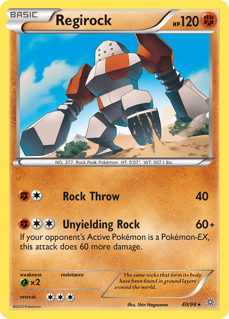 Regirock Pokémon card