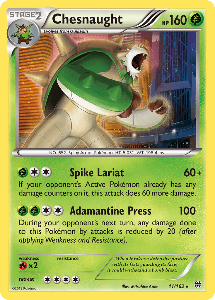 Chesnaught Pokémon card
