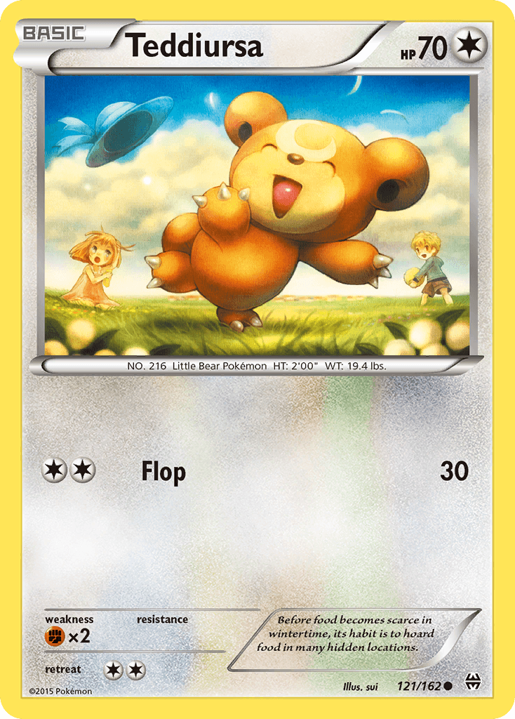 Teddiursa Pokémon card