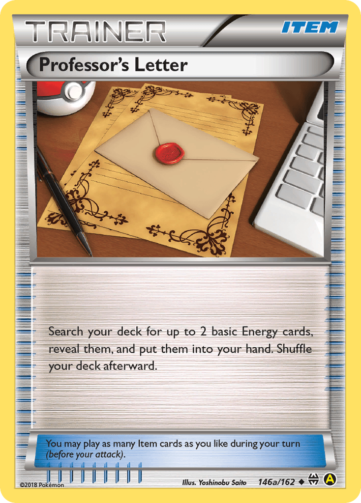 Professor's Letter Pokémon card