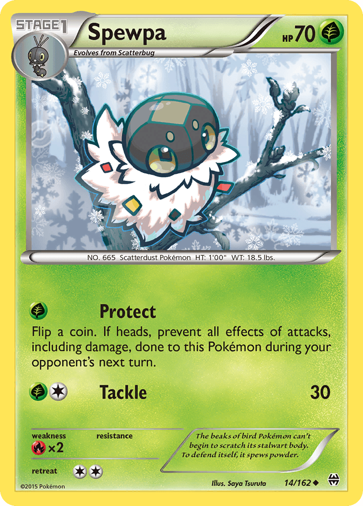 Spewpa Pokémon card