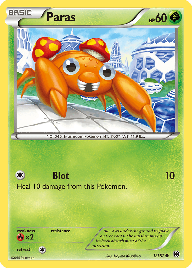 Paras Pokémon card