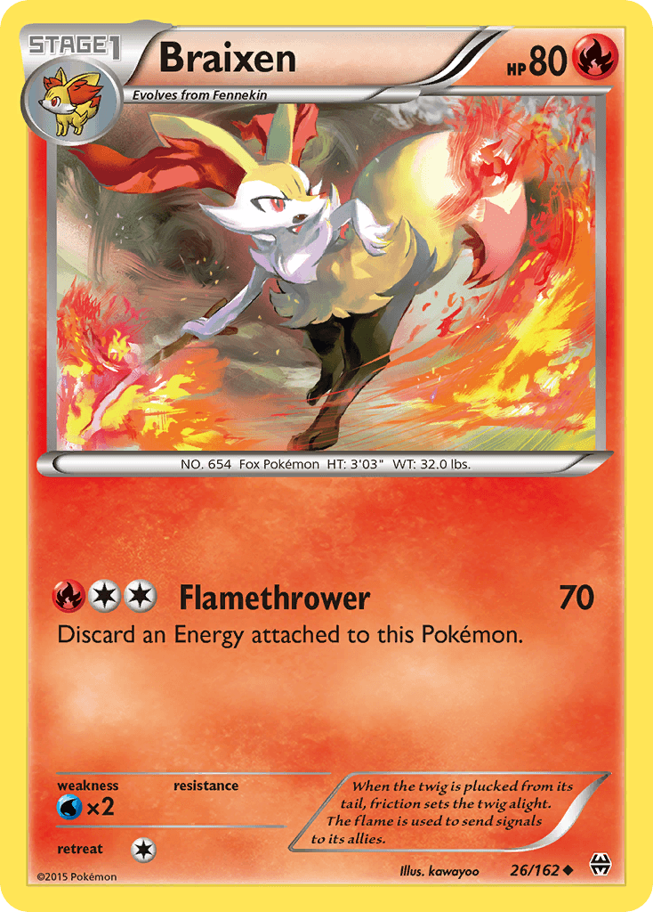 Braixen Pokémon card