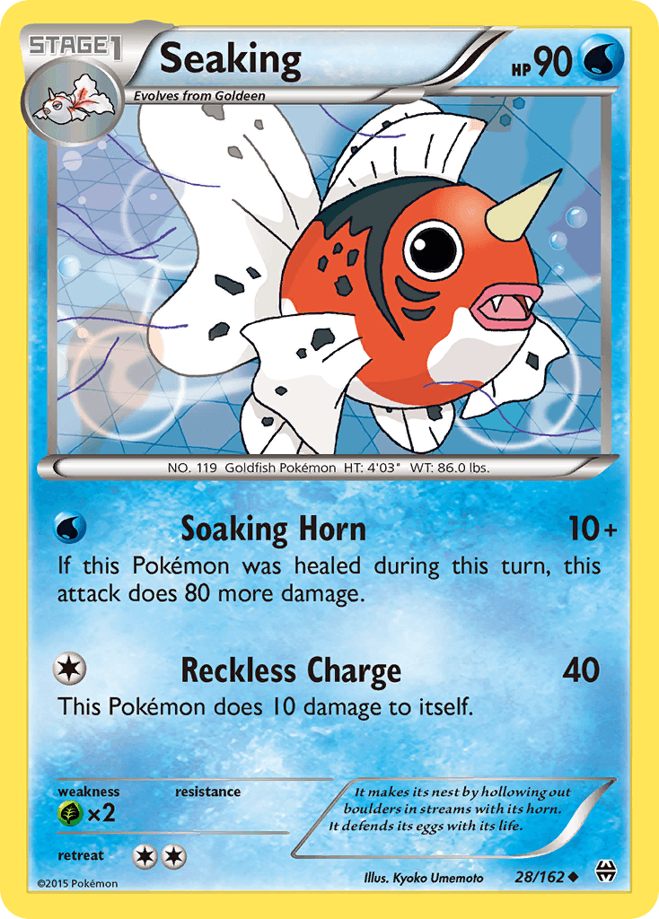 Seaking Pokémon card