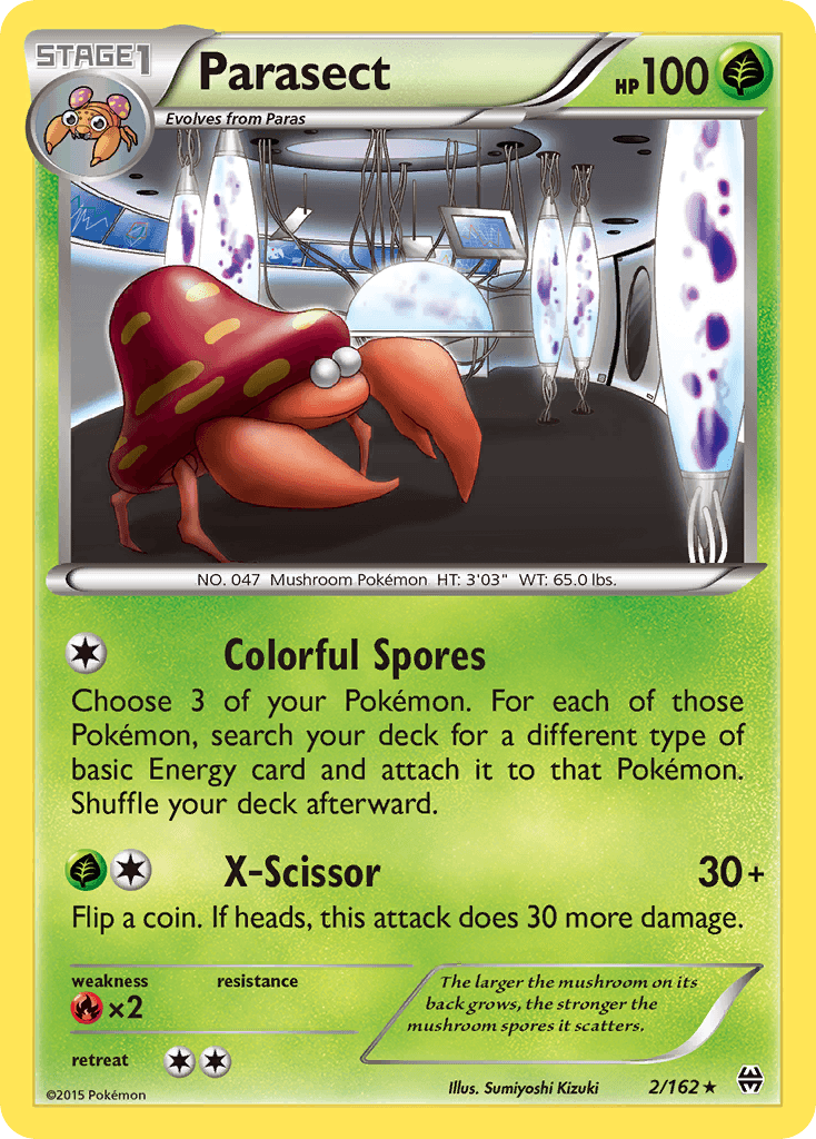 Parasect Pokémon card