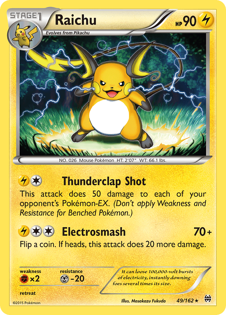 Raichu Pokémon card