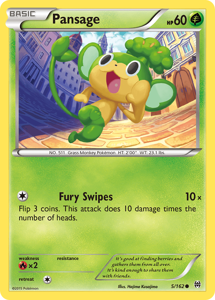 Pansage Pokémon card