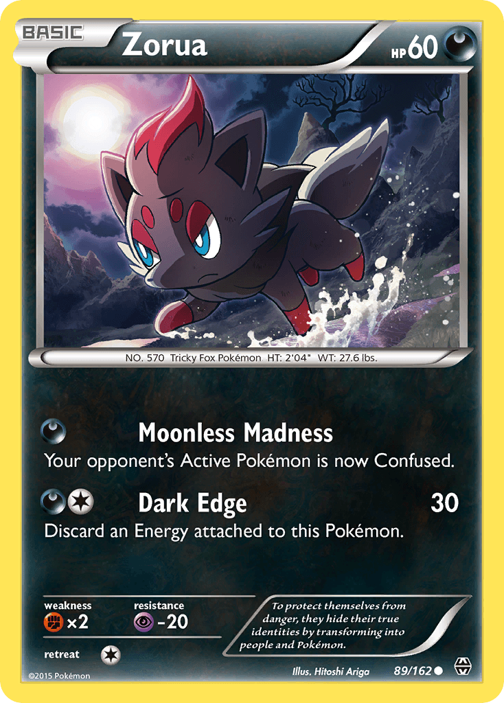 Zorua Pokémon card