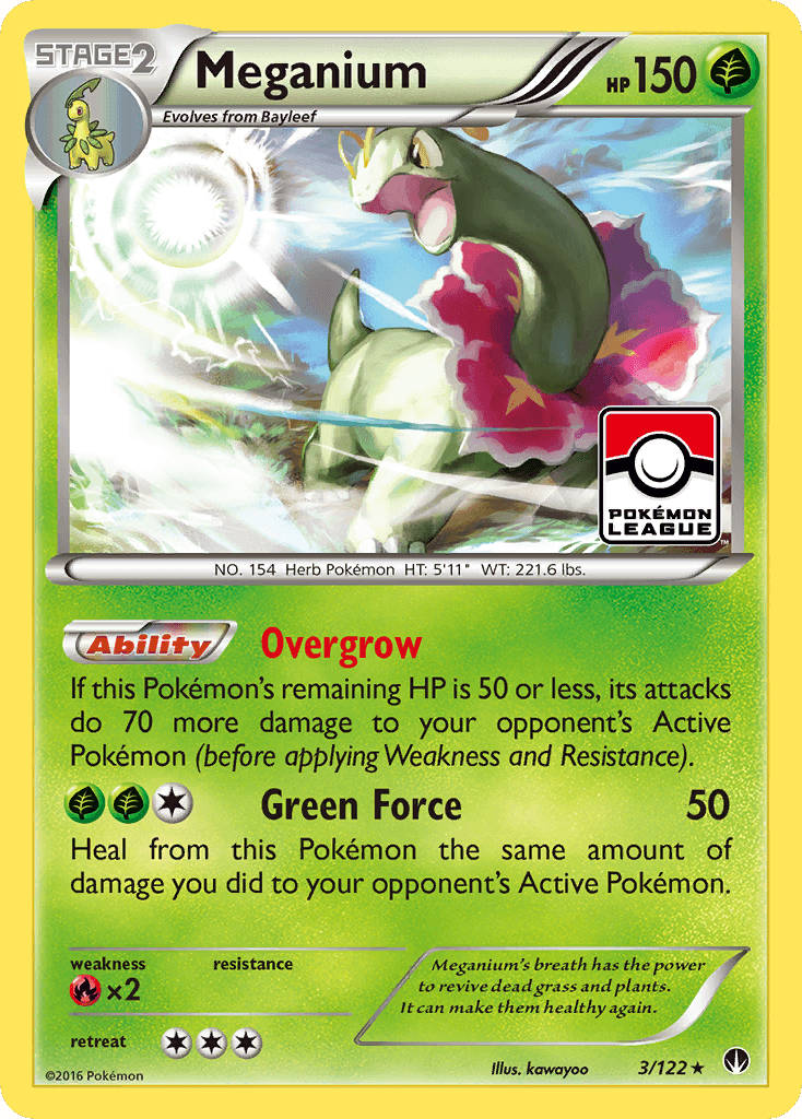 Meganium Pokémon card