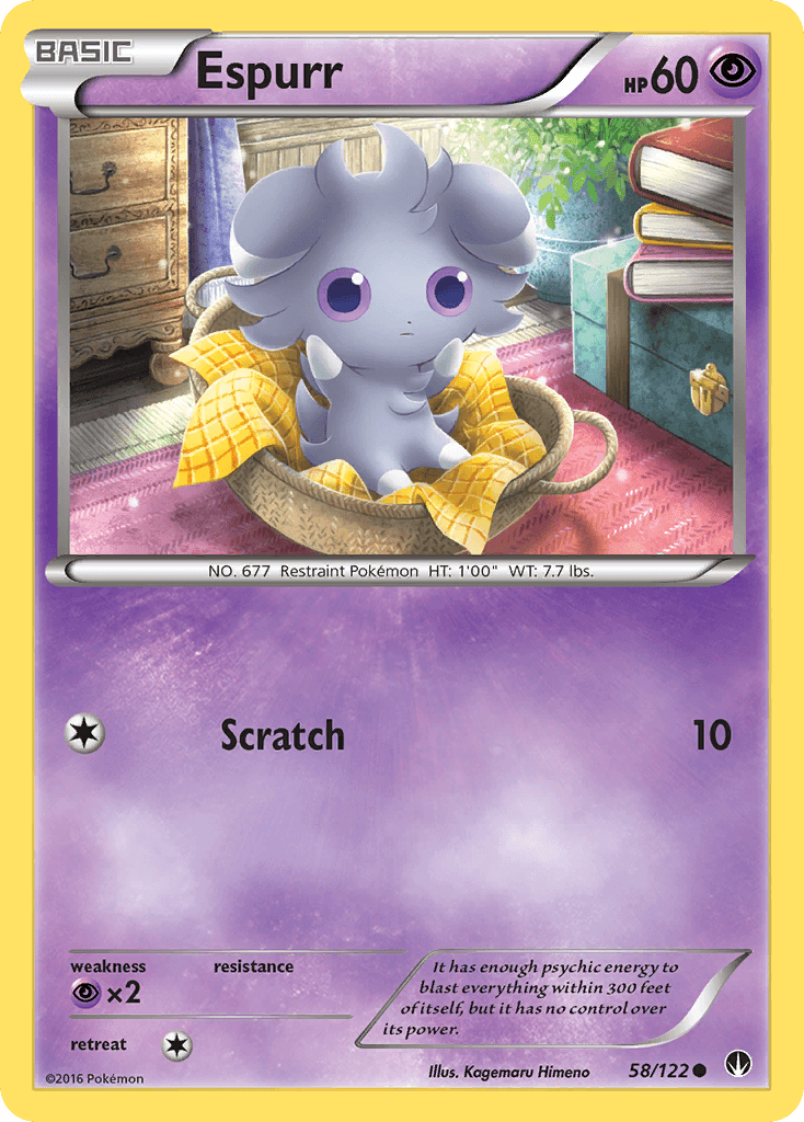 Espurr Pokémon card